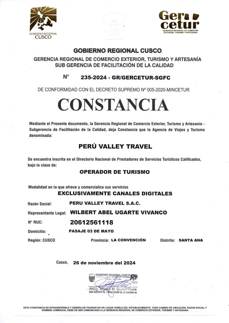 Peru Valley Travel